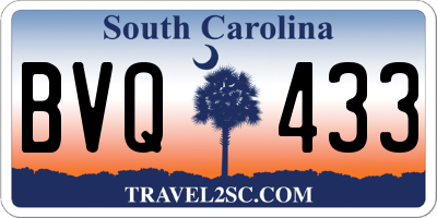 SC license plate BVQ433