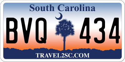 SC license plate BVQ434