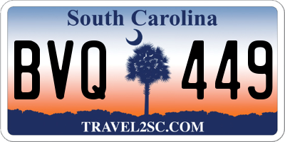 SC license plate BVQ449