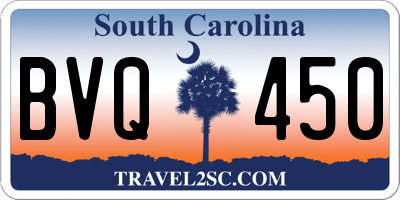 SC license plate BVQ450
