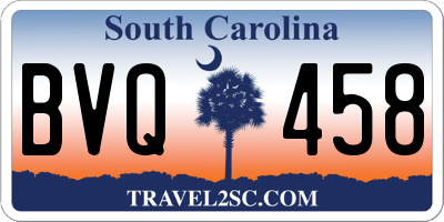 SC license plate BVQ458