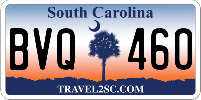 SC license plate BVQ460