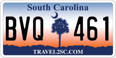 SC license plate BVQ461