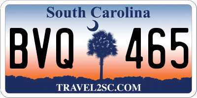SC license plate BVQ465
