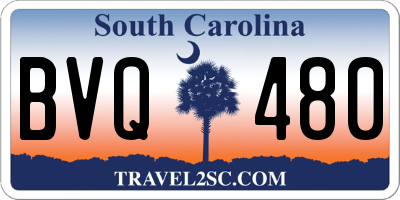SC license plate BVQ480