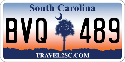 SC license plate BVQ489