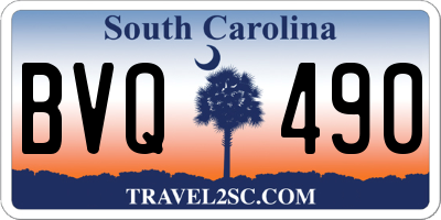 SC license plate BVQ490