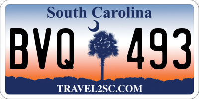 SC license plate BVQ493