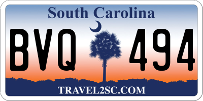 SC license plate BVQ494