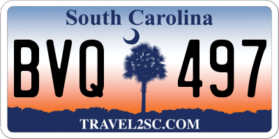 SC license plate BVQ497