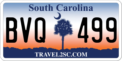 SC license plate BVQ499