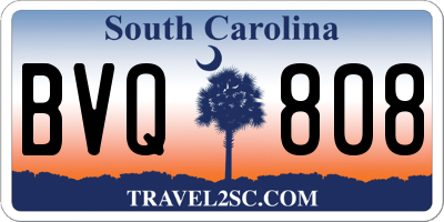 SC license plate BVQ808