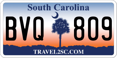 SC license plate BVQ809