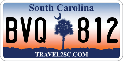 SC license plate BVQ812