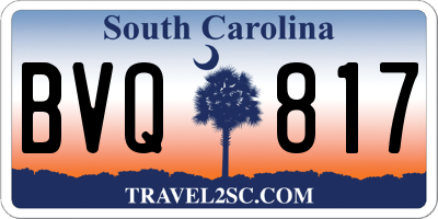 SC license plate BVQ817