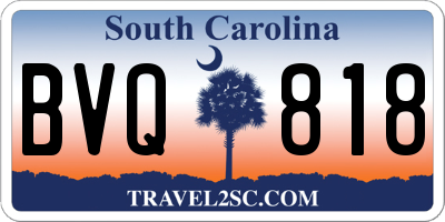 SC license plate BVQ818
