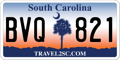 SC license plate BVQ821