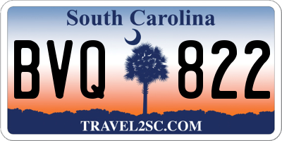 SC license plate BVQ822