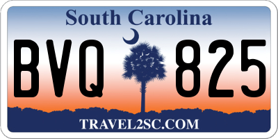 SC license plate BVQ825