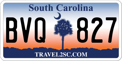 SC license plate BVQ827