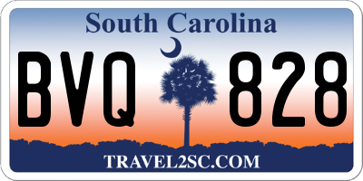 SC license plate BVQ828