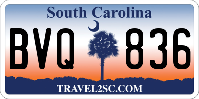 SC license plate BVQ836