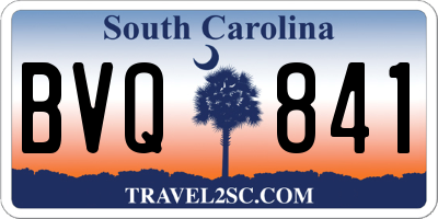 SC license plate BVQ841