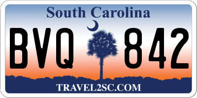 SC license plate BVQ842