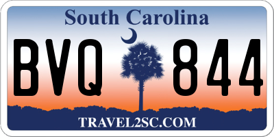 SC license plate BVQ844