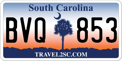 SC license plate BVQ853
