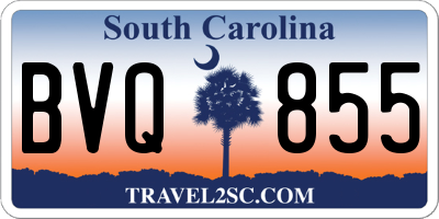 SC license plate BVQ855