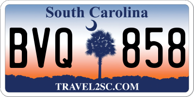 SC license plate BVQ858