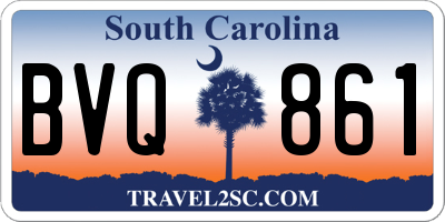 SC license plate BVQ861