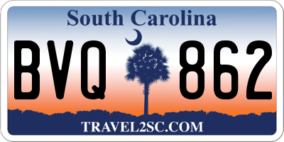 SC license plate BVQ862