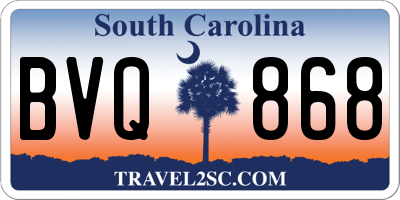 SC license plate BVQ868
