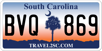 SC license plate BVQ869