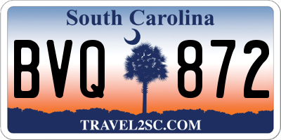 SC license plate BVQ872