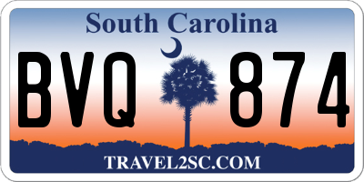 SC license plate BVQ874