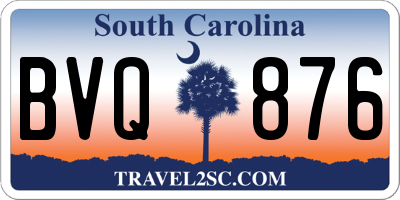 SC license plate BVQ876