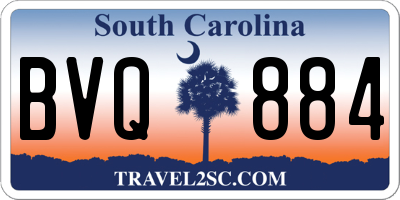 SC license plate BVQ884