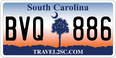 SC license plate BVQ886