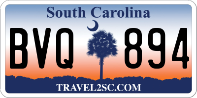 SC license plate BVQ894