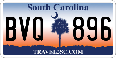 SC license plate BVQ896