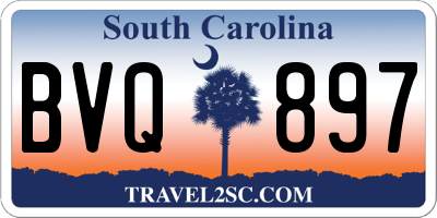 SC license plate BVQ897