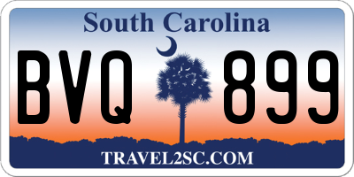 SC license plate BVQ899