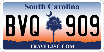 SC license plate BVQ909