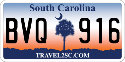SC license plate BVQ916