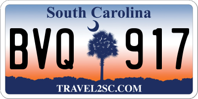 SC license plate BVQ917