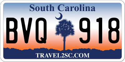 SC license plate BVQ918