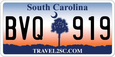 SC license plate BVQ919